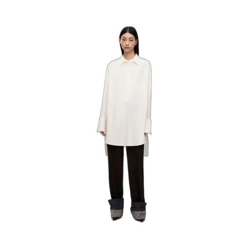 Deconstructed Long-Sleeved Shirt Dress