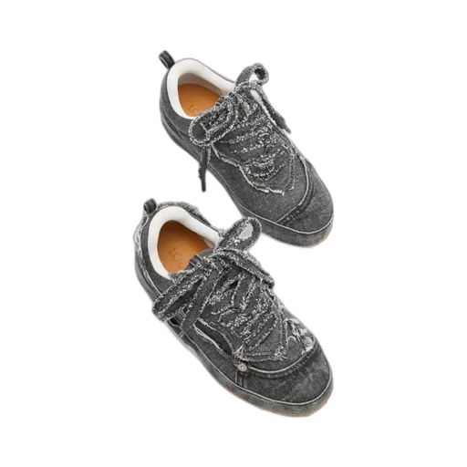 Deconstructed Sneaker In Denim