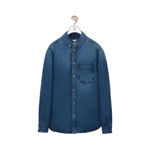 Puffer Shirt In Denim