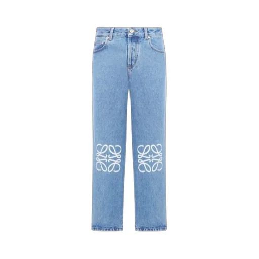 Anagram Cropped Denim Jeans