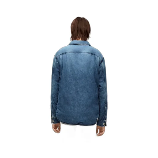 Puffer Shirt In Denim