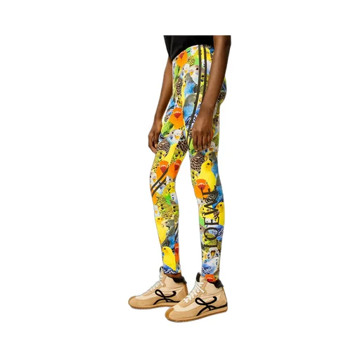 High-Waist Bird-Printed Leggings