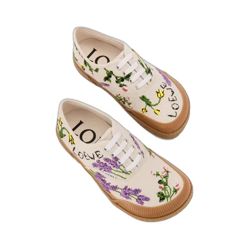 Terra Vulca Embroidered Canvas Sneakers