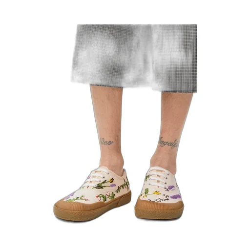 Terra Vulca Embroidered Canvas Sneakers