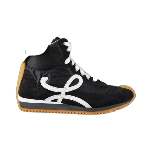 High Top Flow Runner In Nylon And Suede