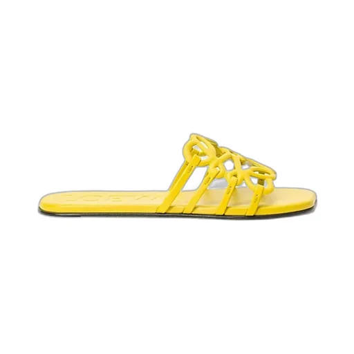 Petal Anagram Slide In Soft Calfskin