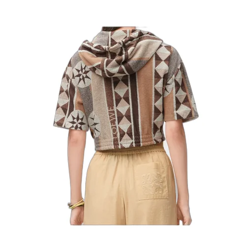 Hoodie In Terry Cotton Jacquard