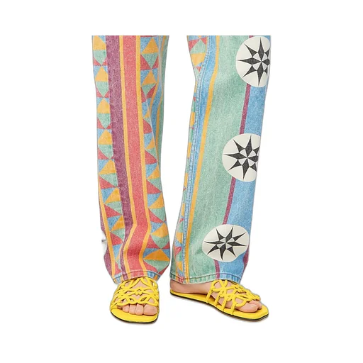 Petal Anagram Slide In Soft Calfskin