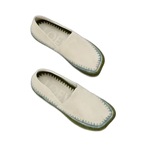 Rio Slipper In Suede And Raffia