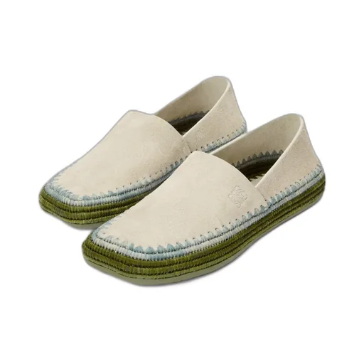 Rio Slipper In Suede And Raffia