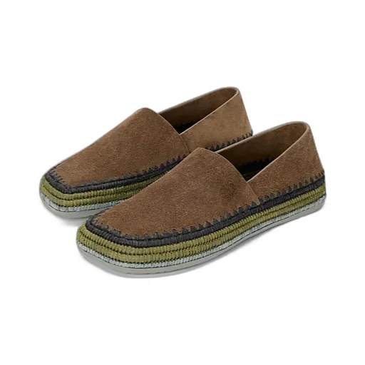 Rio Slipper In Suede And Raffia