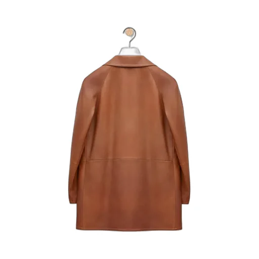 Double-Breasted Coat In Nappa Lambskin