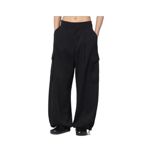 Cargo Trousers In Cotton And Silk