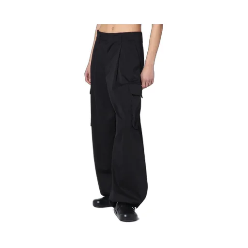 Cargo Trousers In Cotton And Silk