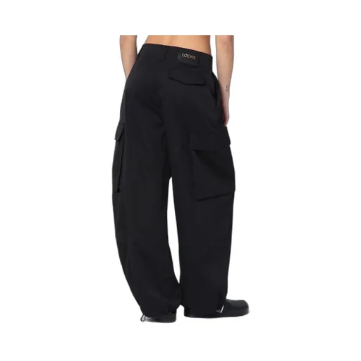 Cargo Trousers In Cotton And Silk
