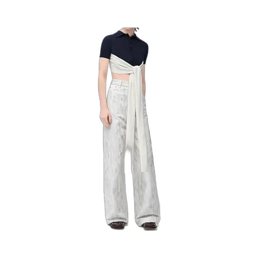 Open Back Polo Sweater