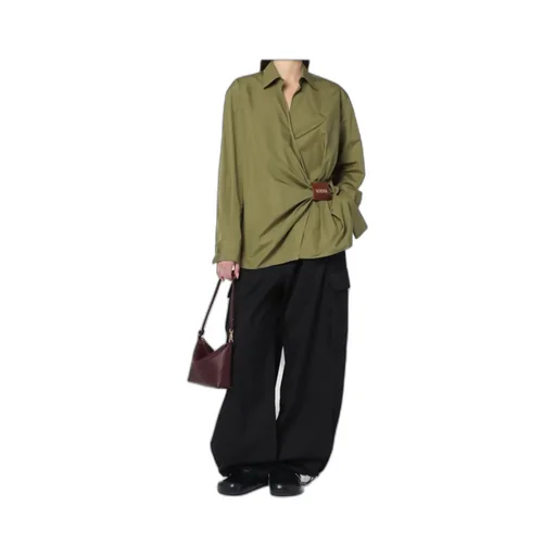 Cargo Trousers In Cotton And Silk