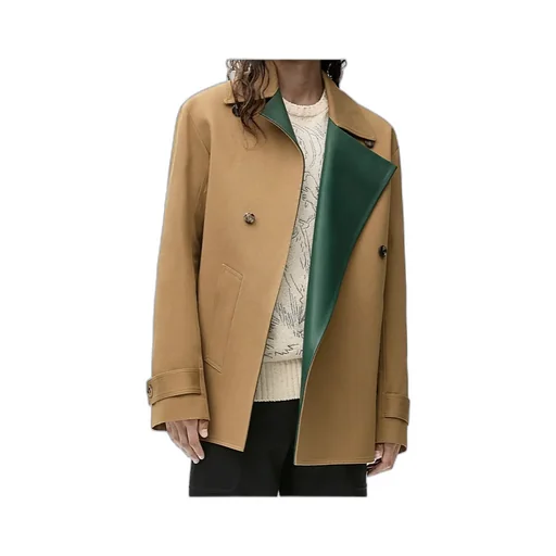 Coat In Cotton And Nappa Calfskin
