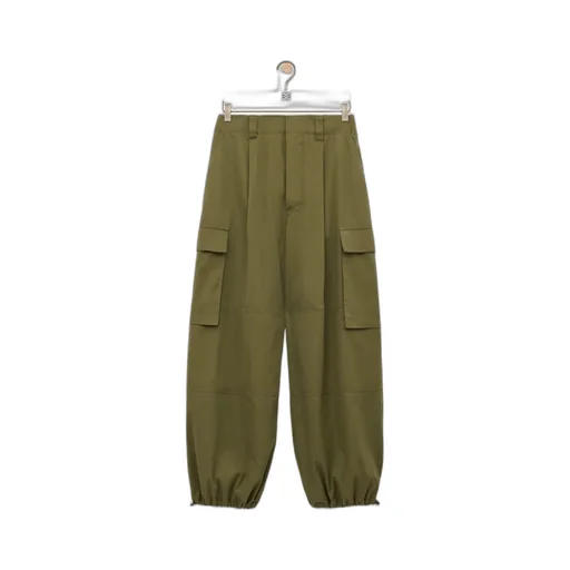 Cargo Trousers In Cotton And Silk