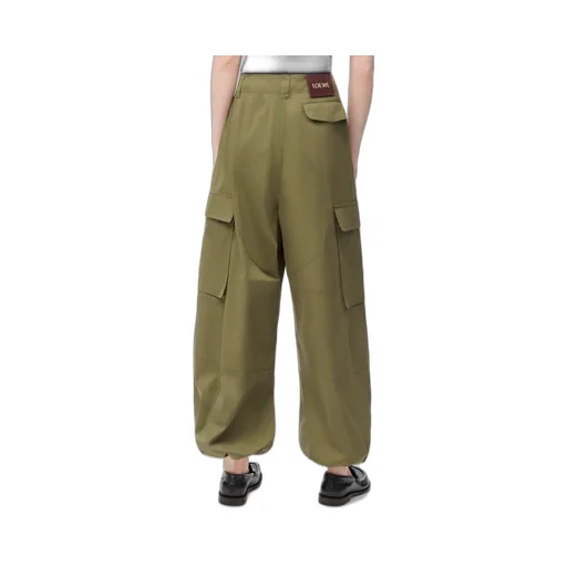 Cargo Trousers In Cotton And Silk