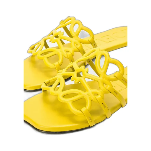 Petal Anagram Slide In Soft Calfskin