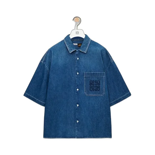 Short Sleeved Denim Shirt