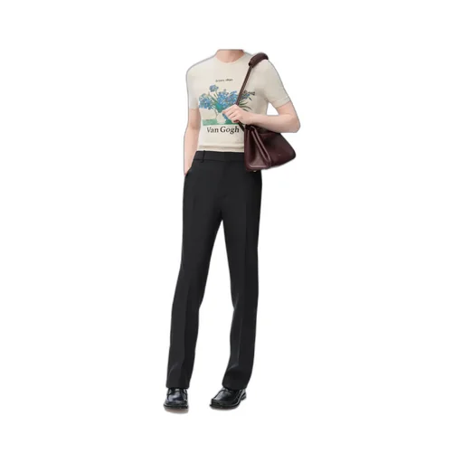 Trousers In Wool And Silk