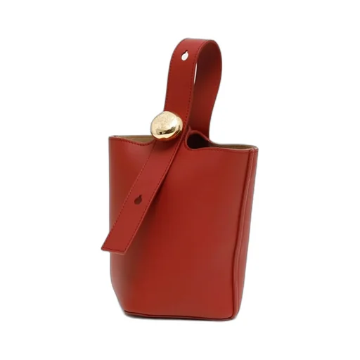 Mini Pebble Bucket In Smooth Calfskin