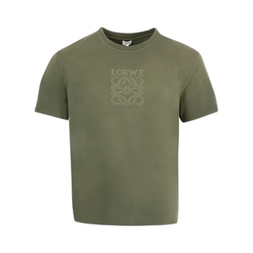 Anagram-Embroidered Crew Neck T-Shirt