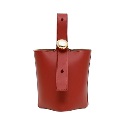 Mini Pebble Bucket In Smooth Calfskin