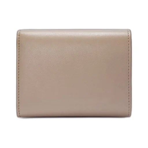 Trifold Zip Wallet In Shiny Nappa Calfskin