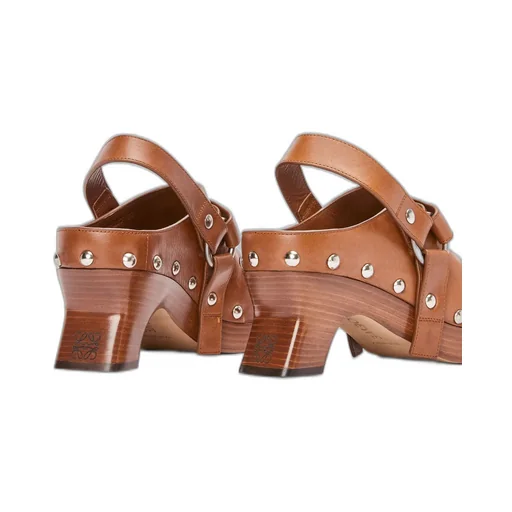 Tacha Clog In Vegetal Calfskin