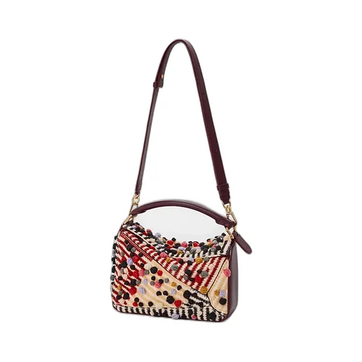 Small Embroidered Fabric Puzzle Bag
