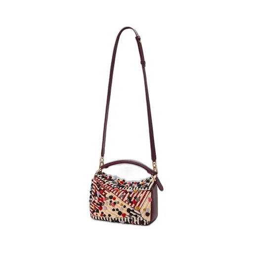 Small Embroidered Fabric Puzzle Bag