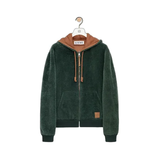 Shearling Hooded Sweatshirt
