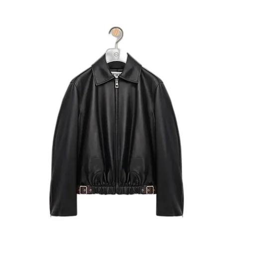Elastic Waist Zipped Jacket