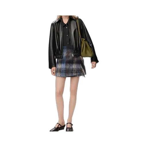 Checked Wrap Skirt