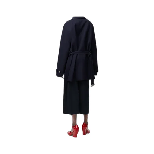 Double-Breasted Belted Coat