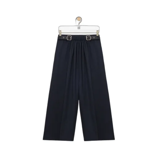 Elastic Waist Cropped Trousers