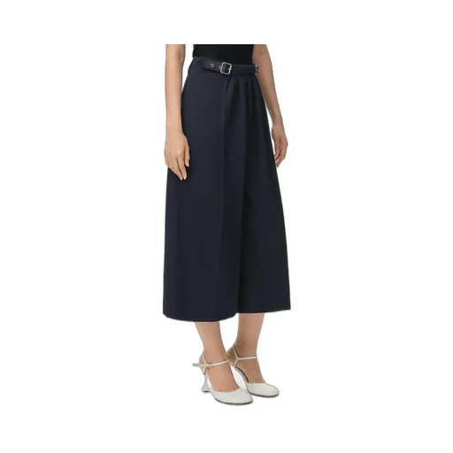 Elastic Waist Cropped Trousers