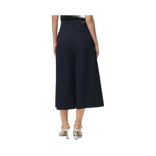 Elastic Waist Cropped Trousers