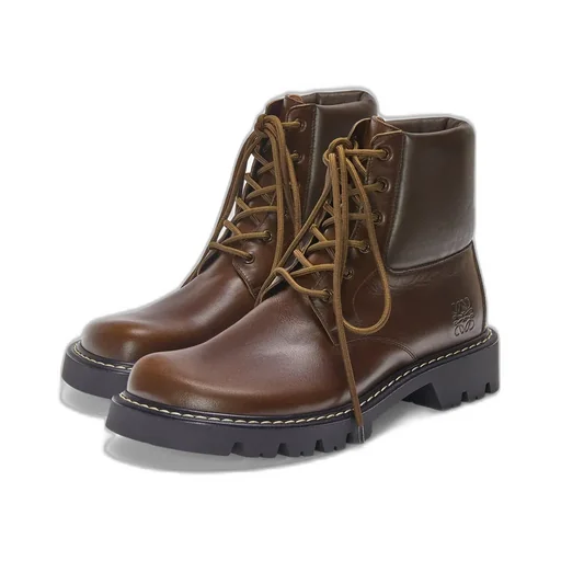 Sierra Combat Ankle Boot In Vegetable-Tanned Calfskin
