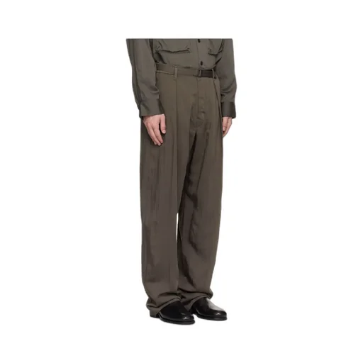 Front Pleat Belted Pants