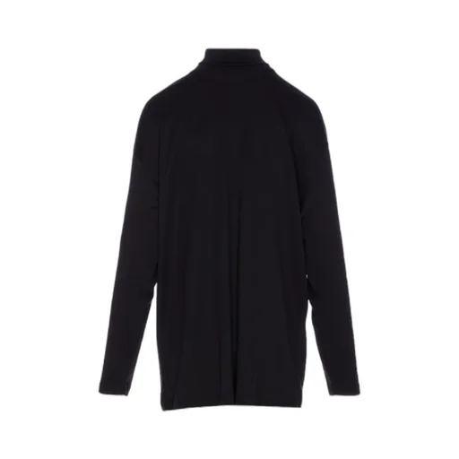 Mock-Neck Long-Sleeved T-Shirt