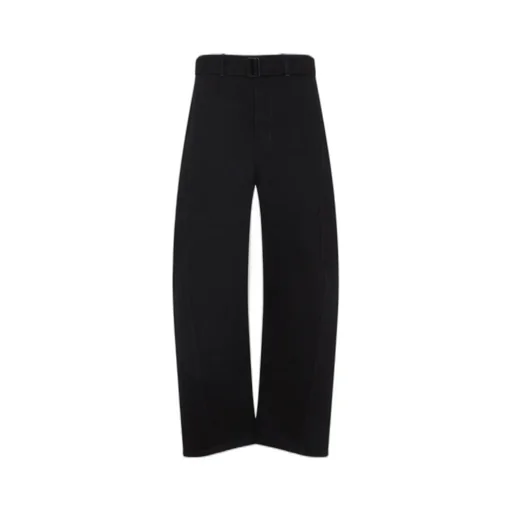 Wide-Leg Belted Trousers