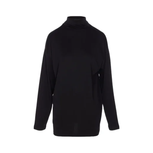 Mock-Neck Long-Sleeved T-Shirt
