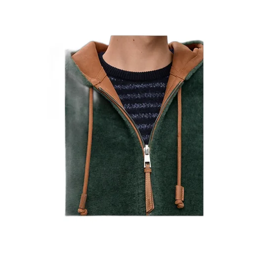 Shearling Hooded Sweatshirt