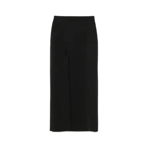 Slited Straight Hem Midi Skirt