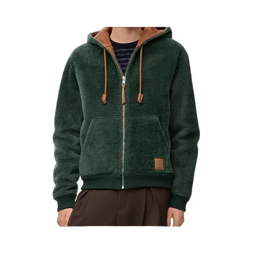 Shearling Hooded Sweatshirt