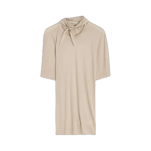 Short Sleeve Scarf Blouse